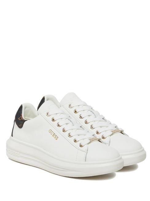 GUESS VIBO Sneakers White/Brown - Scarpe Donna