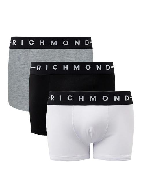 JOHN RICHMOND FLORENCE TRIPACK Set 3 trunks boxer bk/grey/wh - Slip Uomo