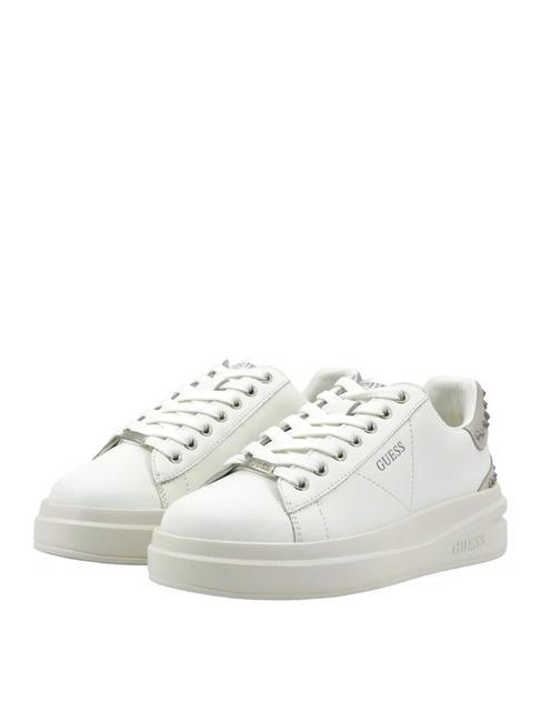 GUESS ELBINA Sneakers in pelle con borchie WHITE/SI - Scarpe Donna
