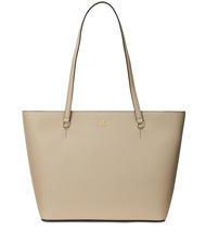 RALPH LAUREN KARLY Shopping Bag in pelle light beige - Borse Donna - 1