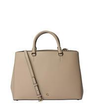 RALPH LAUREN HANNA Borsa a mano grande in pelle light beige - Borse Donna - 1