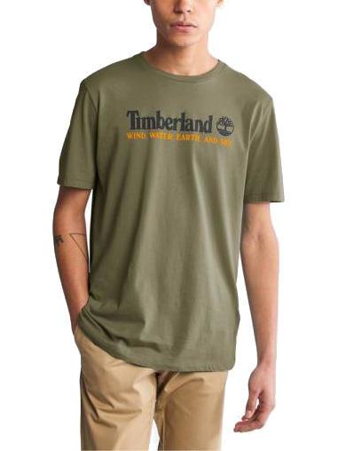 TIMBERLAND WWES T-Shirt in cotone darkoliv - T-shirt Uomo