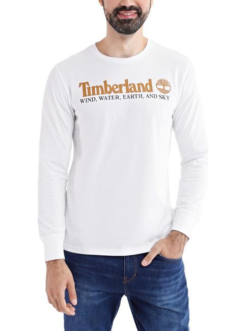 TIMBERLAND WWES T-shirt  manica lunga in cotone white - T-shirt Uomo