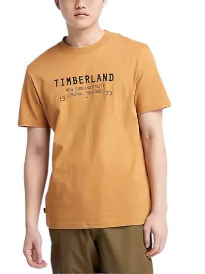 TIMBERLAND SS ROC CARRIER T-shirt in cotone wheat boot - T-shirt Uomo