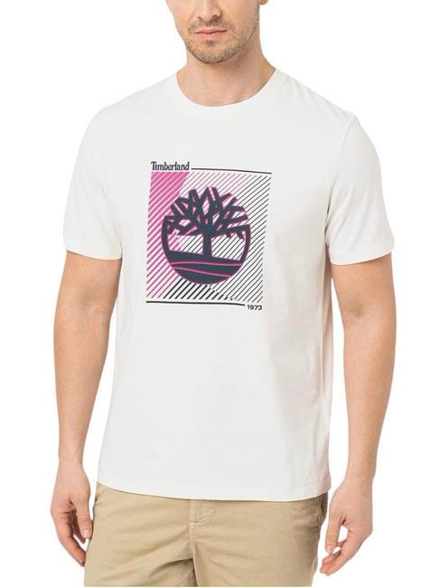 TIMBERLAND SS TREE LOGO GRAPHIC T-shirt in cotone vintage white - T-shirt Uomo