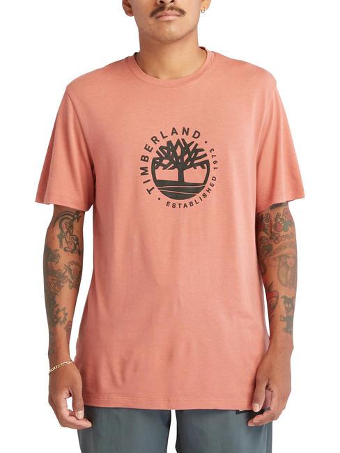 TIMBERLAND SS REFIBRA T-shirt in cotone light mahogany - T-shirt Uomo