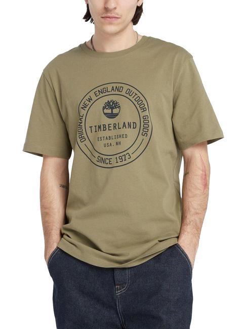 TIMBERLAND SS BRAND CARRIER T-shirt in cotone cassel earth - T-shirt Uomo