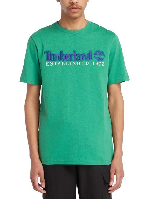 TIMBERLAND ESTABILISHED 1973 T-shirt in cotone celtic green wb - T-shirt Uomo
