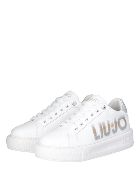 LIUJO KYLIE 22 Sneakers platform maxi logo white/silver - Scarpe Donna