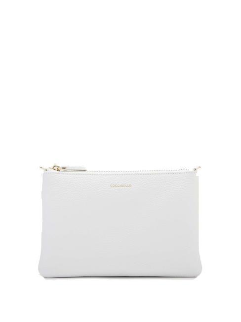 COCCINELLE BEST CROSSBODY Minibag in pelle brillant white - Borse Donna