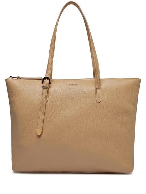 COCCINELLE GLEEN Shopping Bag in pelle fresh beige - Borse Donna