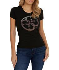 GUESS 4LOGO T-shirt con logo 4G jetbla - T-shirt e Top Donna - 1