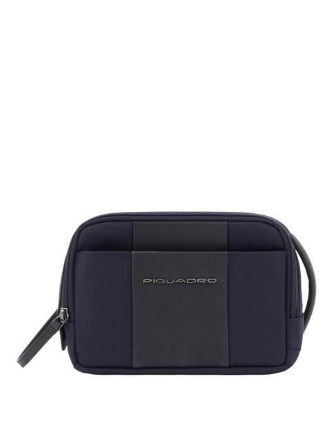 PIQUADRO BRIEF 2 Beauty con polsierina blu - Beauty Case