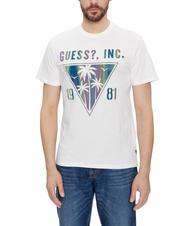 GUESS PALMS T-shirt in cotone purwhite - T-shirt Uomo - 1