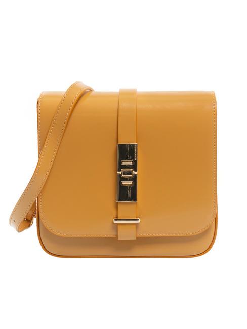 BORBONESE OUT OF OFFICE Mini Bag a tracolla, in pelle miele - Borse Donna