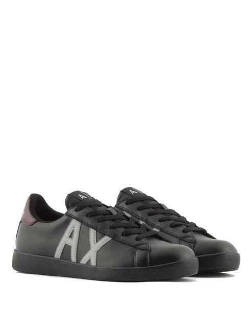 ARMANI EXCHANGE A|X Sneakers da uomo in pelle black+grey+bordeaub - Scarpe Uomo