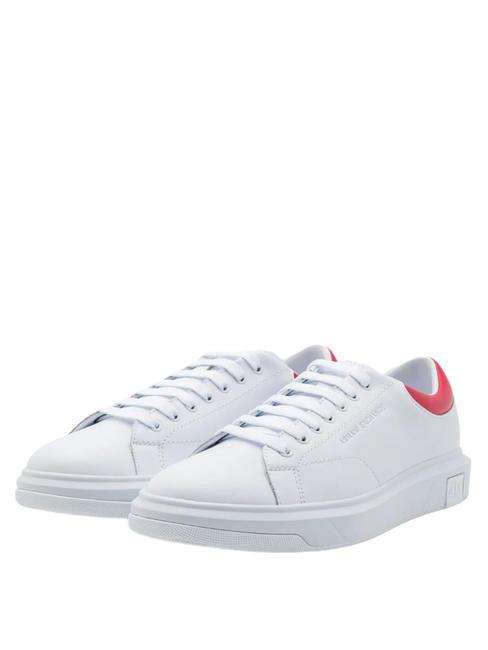 ARMANI EXCHANGE ACTION Sneakers in pelle op.white+red - Scarpe Uomo