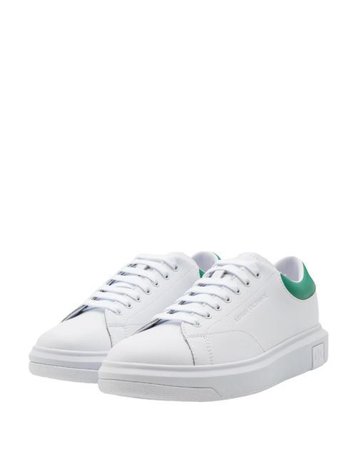 ARMANI EXCHANGE ACTION Sneakers in pelle op.white+green - Scarpe Uomo