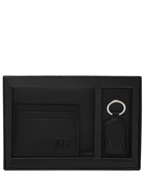 ARMANI EXCHANGE GIFT BOX Portacard + Portachiavi Nero - Portafogli Uomo