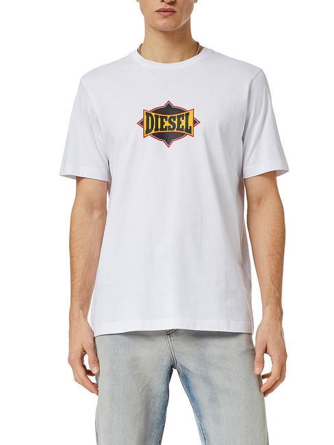 DIESEL T-JUST T-shirt in cotone white - T-shirt Uomo