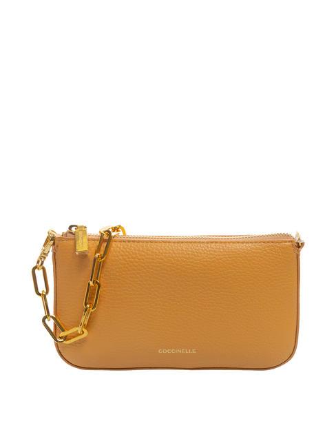 COCCINELLE LILY Borsa mini in pelle manico catena apricot - Borse Donna
