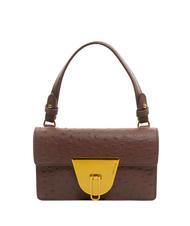 COCCINELLE NICO OSTRICH Borsa mini pelle stampata carruba - Borse Donna - 1