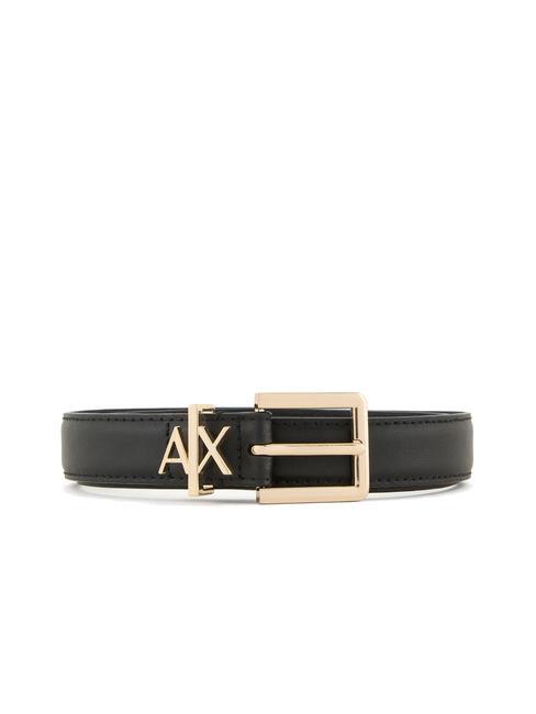 ARMANI EXCHANGE TONGUE Cintura in pelle Nero - Cinture