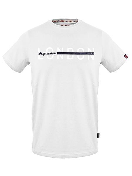 AQUASCUTUM LONDON T-shirt in cotone white - T-shirt Uomo