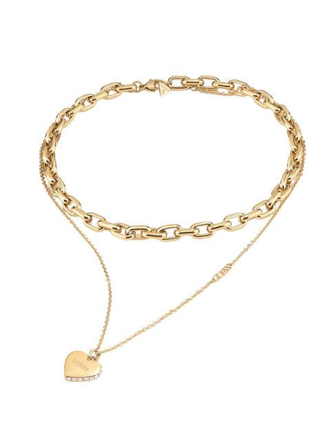 GUESS FALLING IN LOVE Collana doppia catena yellow gold - Collane