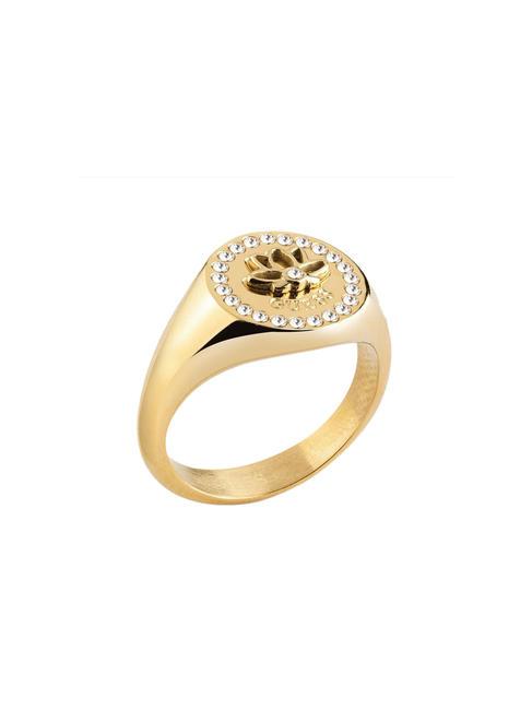 GUESS LOTUS Anello con cristalli yellow gold - Anelli