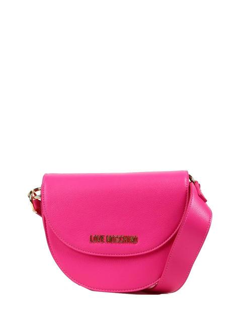 LOVE MOSCHINO SADDLE Mini bag a spalla, con tracolla fuxia - Borse Donna