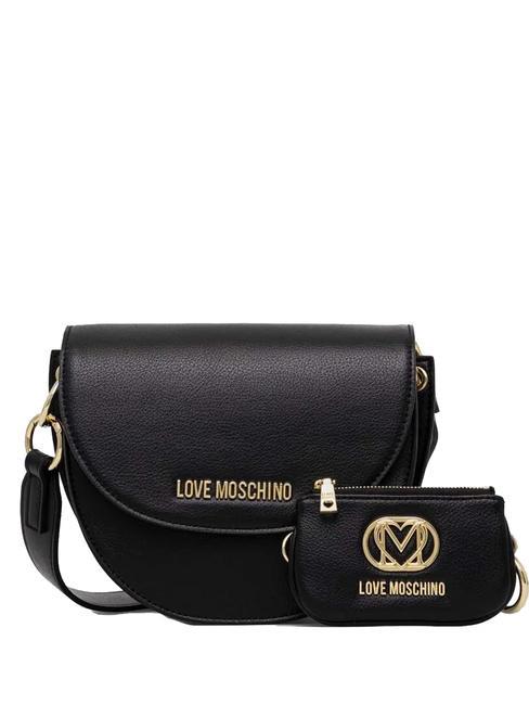 LOVE MOSCHINO SADDLE Mini bag a spalla, con tracolla Nero - Borse Donna