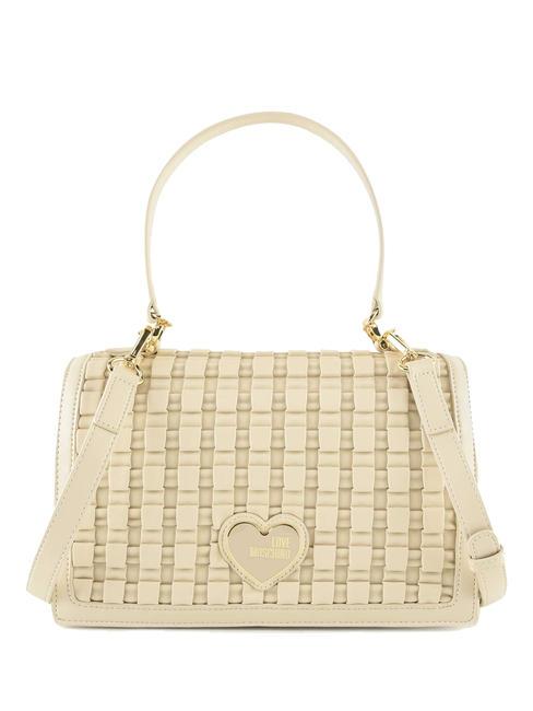 LOVE MOSCHINO HEART LOGO Borsa a mano, con tracolla avorio - Borse Donna