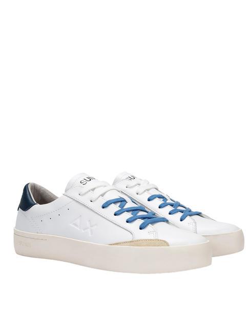 SUN68 STREET LEATHER Sneakers bianco/navy blue - Scarpe Uomo