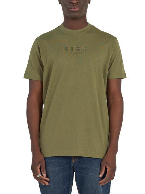 JOHN RICHMOND AILKIR T-shirt in cotone green mil. - T-shirt Uomo