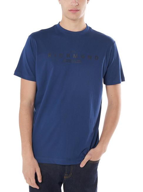 JOHN RICHMOND KAMADA T-shirt in cotone blue navy - T-shirt Uomo
