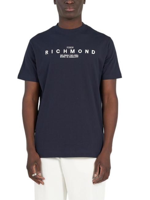 JOHN RICHMOND KAMADA T-shirt in cotone blue notte - T-shirt Uomo