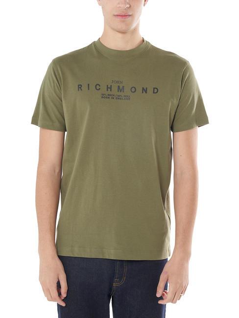 JOHN RICHMOND KAMADA T-shirt in cotone green mil. - T-shirt Uomo