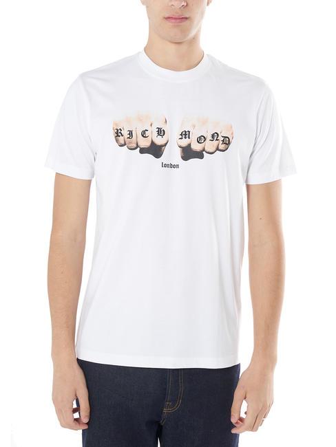 JOHN RICHMOND JULIOCESAR T-shirt in cotone whitea - T-shirt Uomo