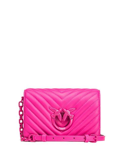 PINKO LOVE CLICK CLASSIC Borsa a tracolla in nappa trapuntata pink pinko-block color - Borse Donna