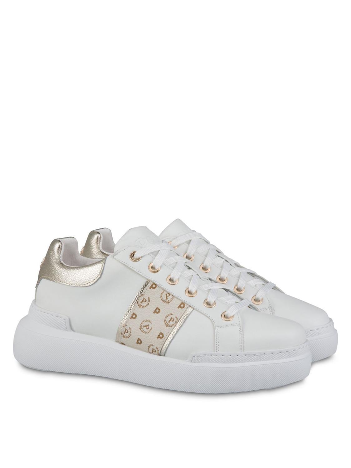 Pollini Heritage Nuke Sneakers Platform Avorio/Platino Acquista