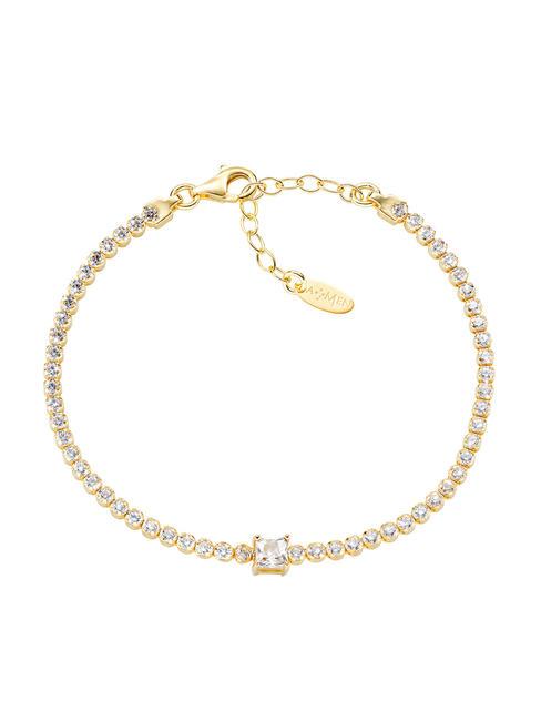 AMEN TENNIS Bracciale con zirconi bianchi oro - Bracciali Donna