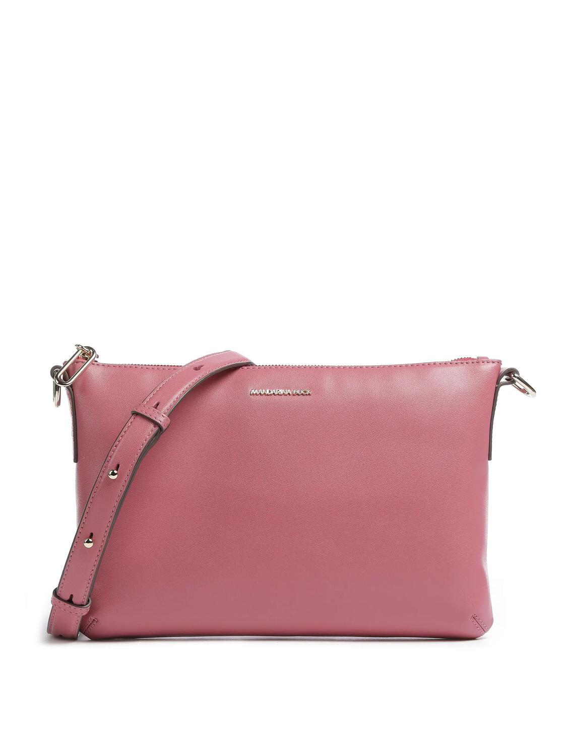 Branco Borsa A Tracolla In Pelle Ultra Piatta - Con Taschino - 11,5x14cm - Colori Vari, Nero M - 2