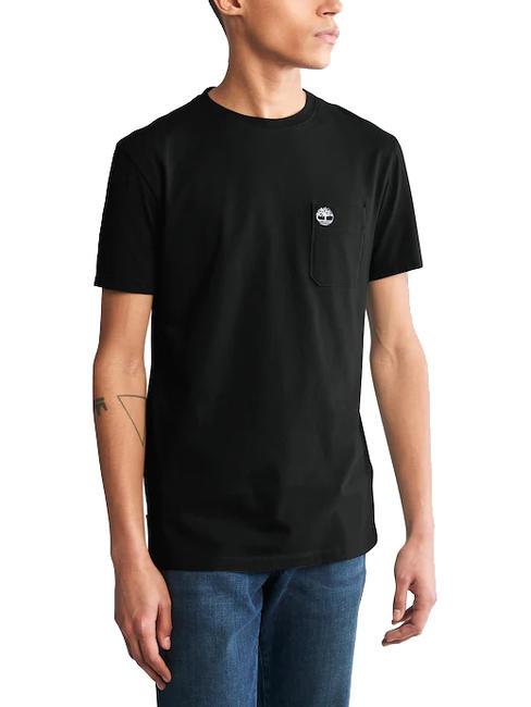 TIMBERLAND DUNSTAN RIVER T-shirt in cotone con taschino NERO - T-shirt Uomo