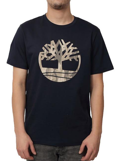 TIMBERLAND KENNEBEC RIVER TREE LOGO T-shirt in cotone dark sapphire - T-shirt Uomo