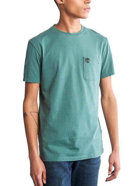 TIMBERLAND DUNSTAN RIVER T-shirt in cotone con taschino sea pine - T-shirt Uomo