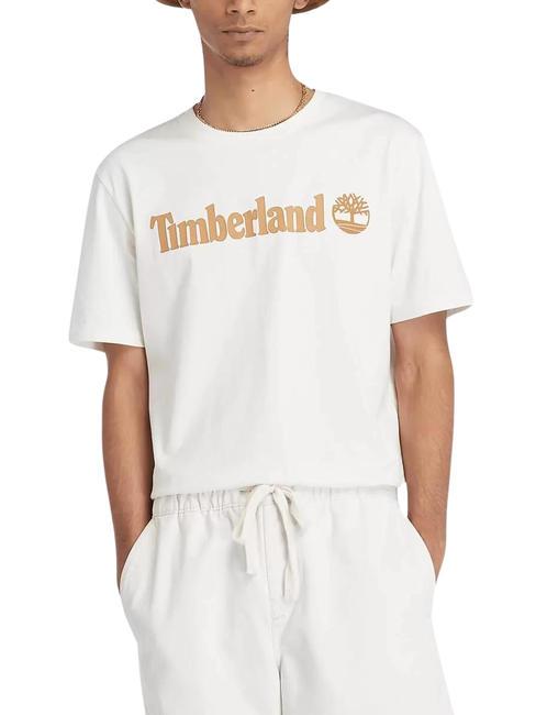 TIMBERLAND KENNEBEC RIVER LINEAR LOGO T-shirt in cotone vintage white - T-shirt Uomo