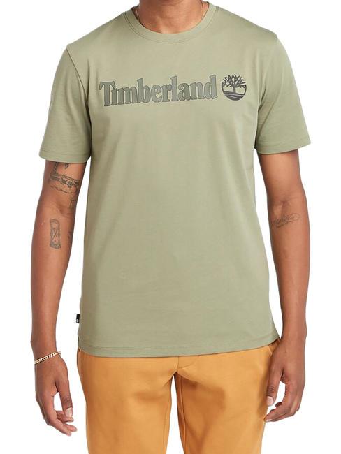 TIMBERLAND KENNEBEC RIVER LINEAR LOGO T-shirt in cotone cassel earth - T-shirt Uomo
