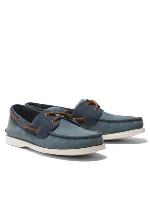 TIMBERLAND CLASSIC BOAT Scarpa da barca in pelle medium blue nubuck - Scarpe Uomo