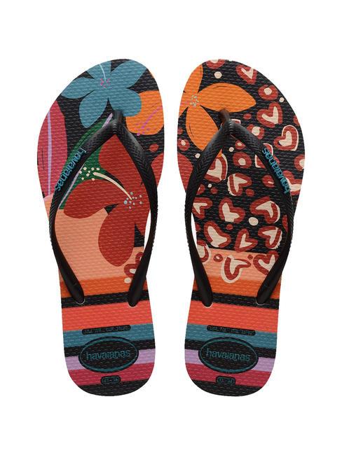 HAVAIANAS SLIM PATCHWORK Infradito beige/black - Scarpe Donna